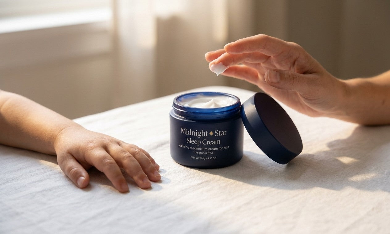 A scoop of the magnesium cream