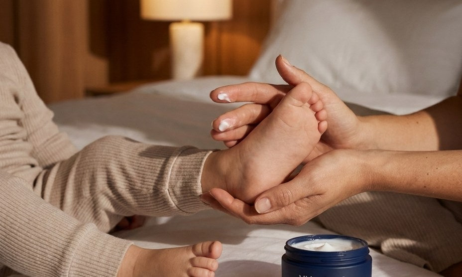 The five-minute rub on legs or feet