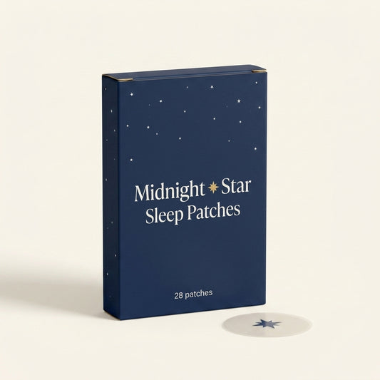 Midnight and Star Sleep Patches navy box, 28 patches