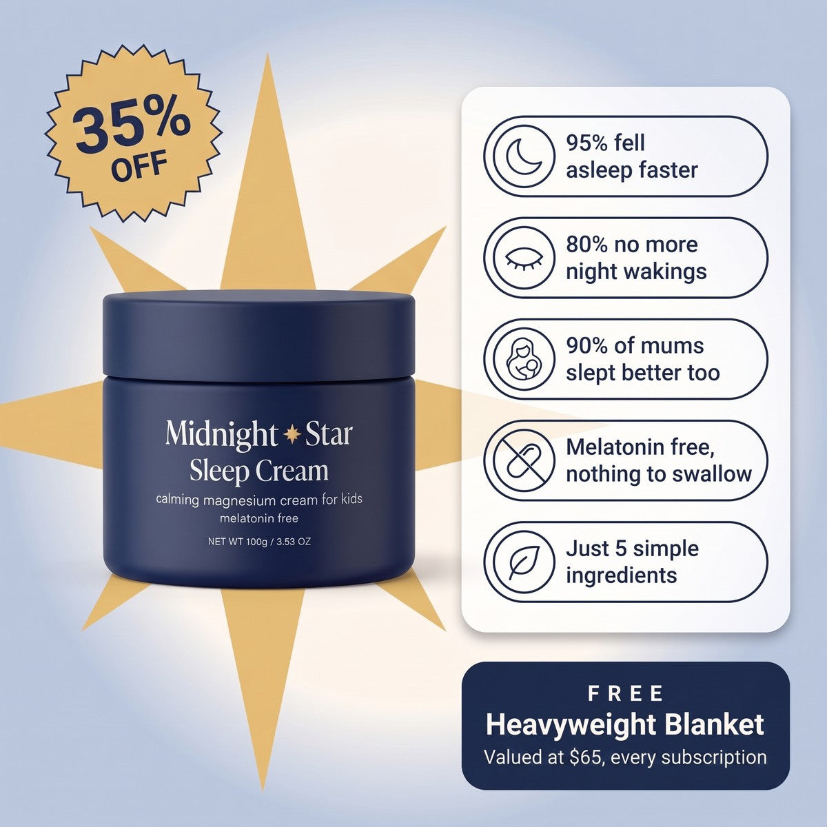 35% off and a free heavyweight blanket on every subscription